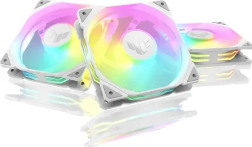 Ventilator Carcasa ASUS TUF Gaming TR120 ARGB Reverse 3IN1 White, 12 cm, 2000 RPM, 3 ventilatoare, RGB