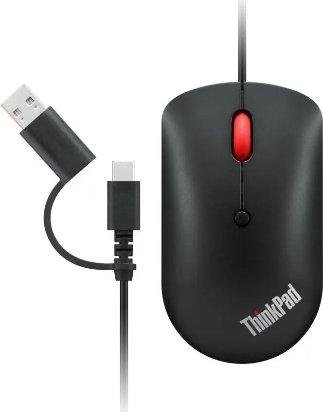 Mouse Lenovo ThinkPad USB-C Wired Compact Mouse, 2400 dpi, Negru