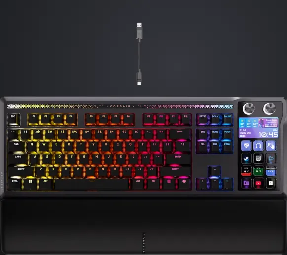 Tastatura Mecanica Gaming Corsair Galleon 100 SD, RGB, USB, negru, EN US