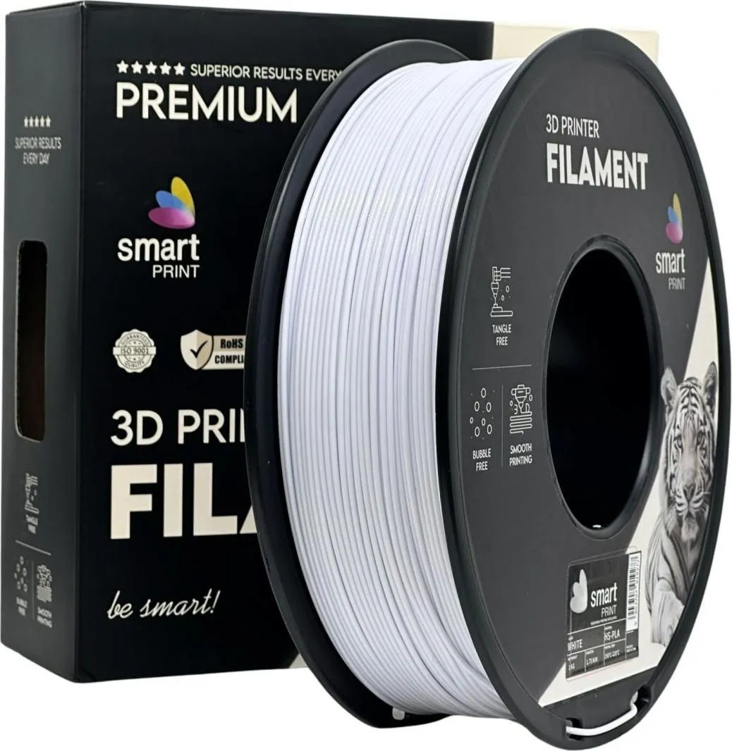 Filament 3D Smart Print, Diamentru 1.75mm, Alb (HS-PLA WHITE | SMART PRINT)