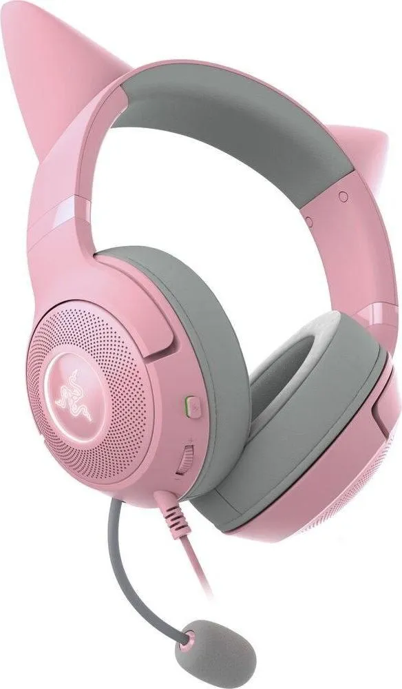 Casti Gaming Head-band Razer Kraken Kitty V2, Wired, Noise Canceling, Negru