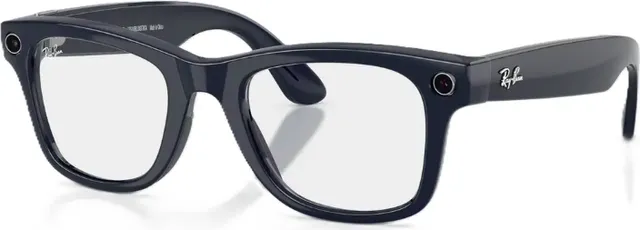 Ray-Ban Meta Wayfarer Gen 2 High Bridge Fit Shiny Cosmic Blue Clear/Sapphire Transitions 53-22