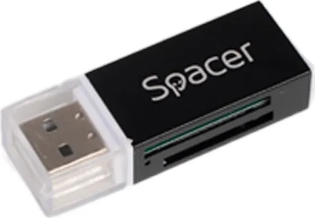 Card Reader Spacer SPCR-658, USB 2.0, Black-White