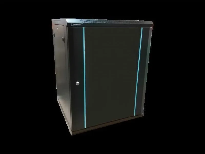 Rack 12U 600x450, dezasamblat, montare pe perete, usa din sticla, panouri laterale detasabile si securizate