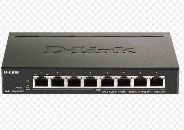 Switch D-Link DGS-1100-08V2, 8 port, 10/100/1000 Mbps