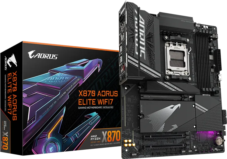 Placa de baza Gigabyte X870 Aorus Elite WIFI7, Socket AM5, DDR5, ATX