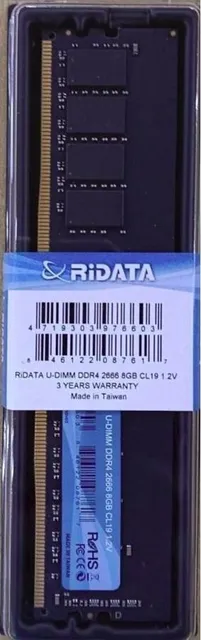 Memorie RAM Ridata Ritek DDR4 8GB 2666Mhz CL 19 1.2V