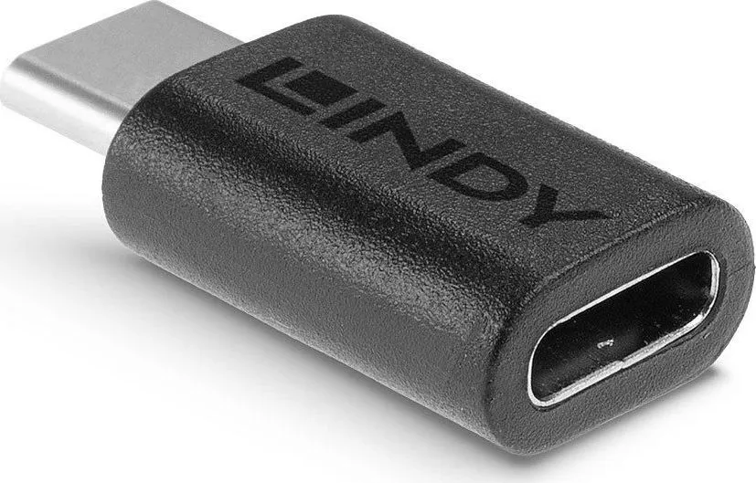 Adaptor Lindy USB 3.2 Type C la C, dimensiuni 26.5x13x7.5mm, latime de banda suportata 20Gbps, negru