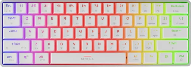 Tastatura Mecanica Gaming Genesis Thor 660 G2, Wireless, RGB, Alb