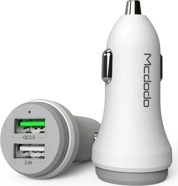 Incarcator Auto Mcdodo CC-3840, 27W, 2 porturi, Alb