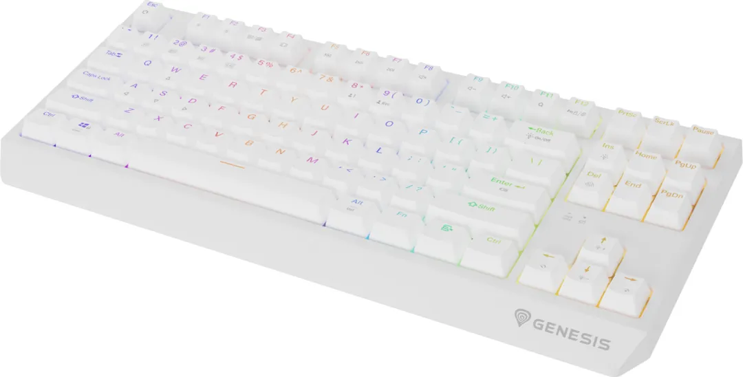 Tastatura Mecanica Gaming Genesis Thor 230 TKL, RGB, Wireless, Alb, EN US