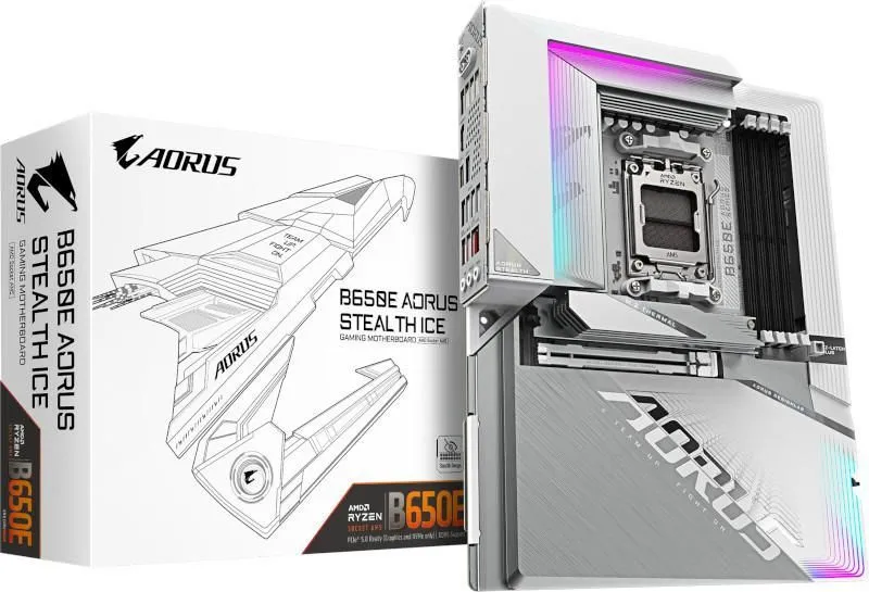 Placa de baza Gigabyte B650E Aorus Stealth ICE, Socket AM5, DDR5, ATX
