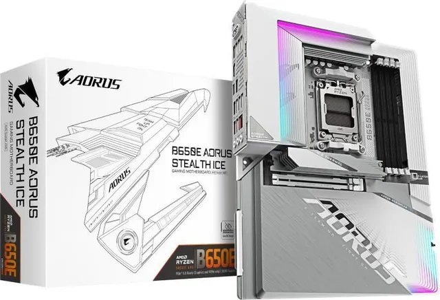 Placa de baza Gigabyte B650E Aorus Stealth ICE, Socket AM5, DDR5, ATX