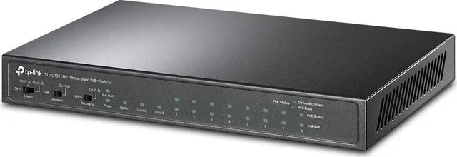 Switch TP-LINK TL-SL1311MP, Fast Ethernet, 10 porturi, PoE