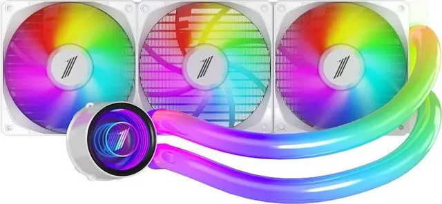 Cooler Procesor 1stPLAYER MT(IS)-360-WH, Lichid, 12 cm, 3 ventilatoare, aRGB