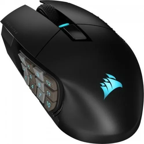 Mouse Gaming Wireless Corsair Scimitar Elite Wireless, 26000 DPI, negru