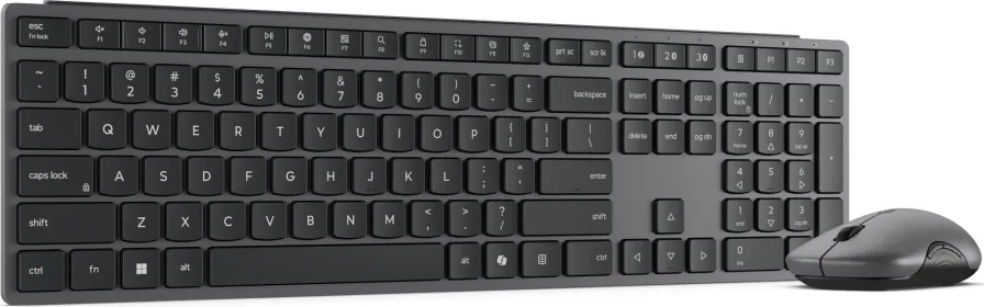 Kit wireless tastatura si mouse Lenovo 700 Modern, taste numerice, gri inchis, US