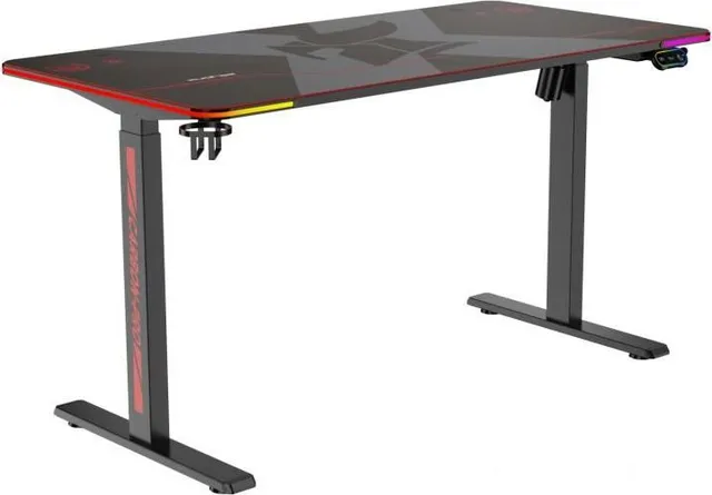 Birou electric Serioux Carbon Pro RGB, reglabil pe inălțime, Dimensiuni blat 1400mm x 700mm