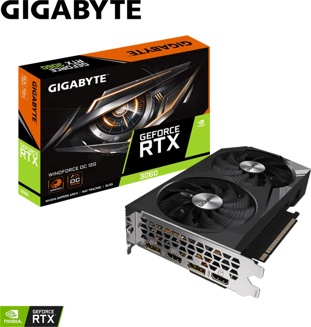Placa video Gigabyte Geforce RTX 3060 Windforce OC 12G V2, 12GB GDDR6, PCI Express 4.0, 192bit