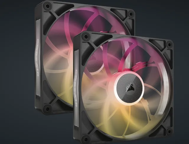 Ventilator Carcasa Corsair iCUE LINK RX140 MAX RGB, 14 cm, 1600 RPM, 2 ventilatoare, RGB