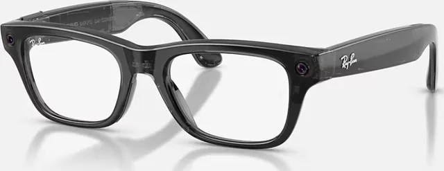 Ray-Ban Meta Blayzer Optics Gen 2 Universal Fit Shiny Transparent Black Demo Lens 54-19