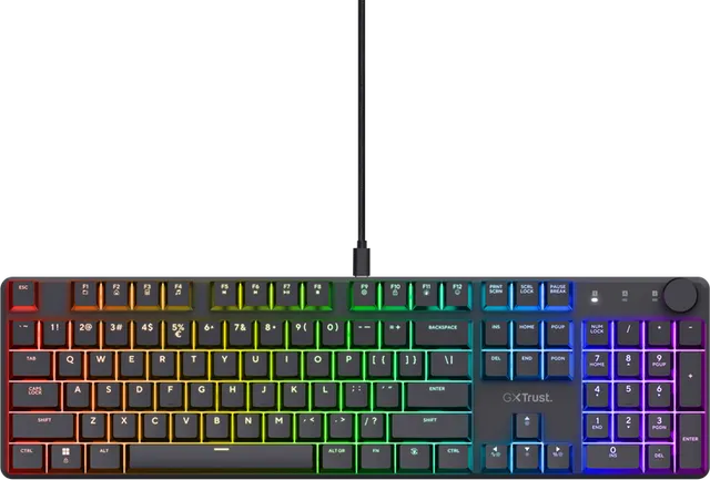 Tastatura Mecanica Gaming Trust GXT 866 Torix, RGB, USB, negru