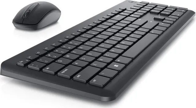 Kit wireless tastatura si mouse Dell KM3322W, taste numerice, negru