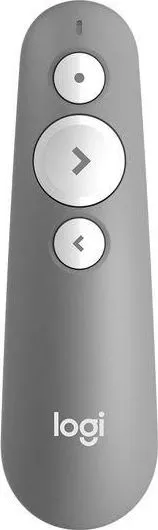 Presenter Logitech R500s Laser, wireless 2.4 GHz, bluetooth, raza de acţiune 20m, receptor mini, gri