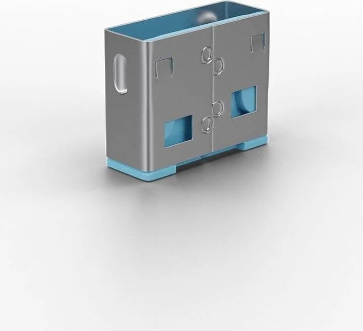 Adaptor USB Locks Lindy, 10 USB, blue