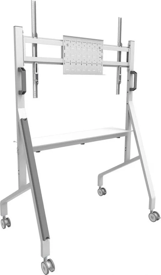 Stand mobil de podea Neomounts 55"-86" 76kg VESA 100x100 - 900x600 alb