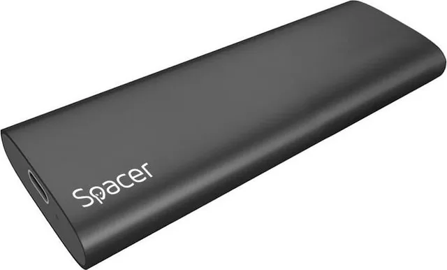 Rack extern Spacer, pentru SSD M.2 PCIe Nvmee, interfata PC USB 3.1 Type C, aluminiu, negru