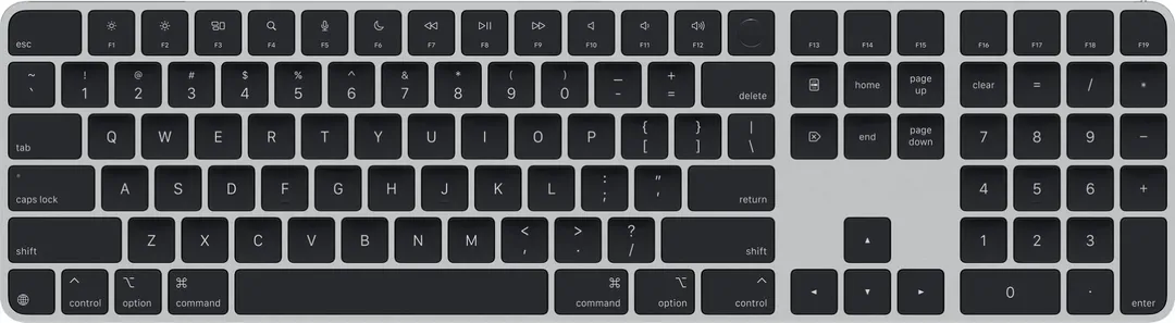 Apple Magic Keyboard (2024) w Touch ID and Numeric Keypad - Romanian - Black Keys