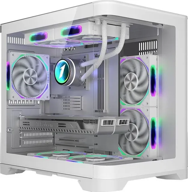 Carcasa 1st Player UV5, RGB, Cube Tower, White