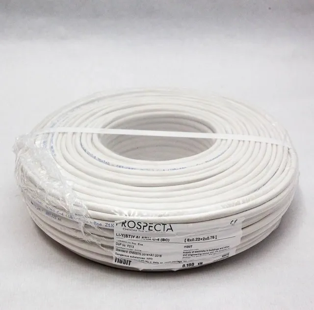 Cablu alarma 8 x 0.22 + 2 x 0.75 premium, cupru 100%