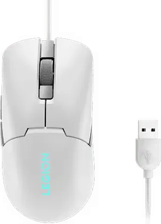 Mouse Gaming Lenovo Legion M300s, 8000 dpi, Alb