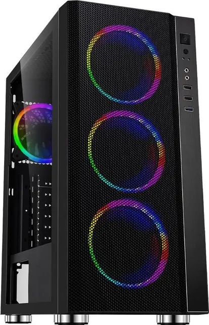 Carcasa Spacer Rainbow, RGB, Mid Tower, Black