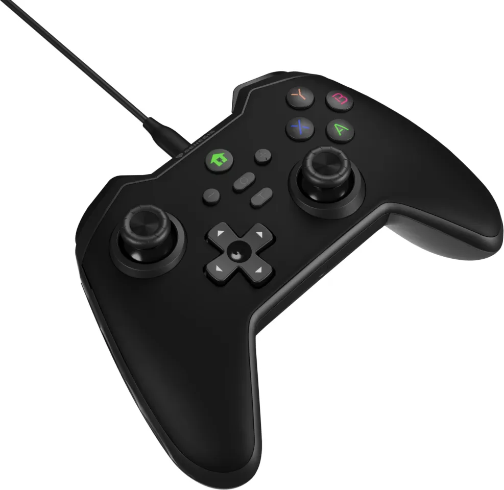 Controller cu fir Genesis Mangan 300, interfata USB, 19 butoane, negru