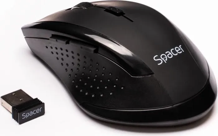 Mouse Wireless Spacer SPMO-W02, 1600 dpi, negru