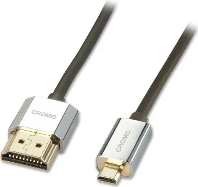Cablu Lindy LY-41682, HDMI to Micro HDMI Cable with Ethernet, 2m, negru