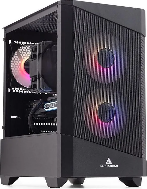 Carcasa Alphagear Monarch RGB, Mid Tower, Black