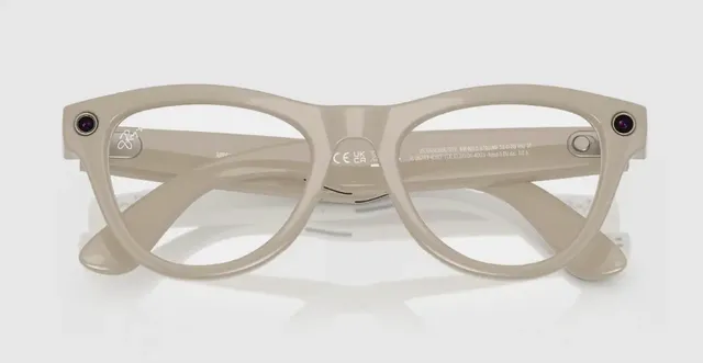 Ray-Ban Meta Skyler Gen 1 High Bridge FIT Shiny Chalky Gray Clear/Sapphire Transitions 52-20