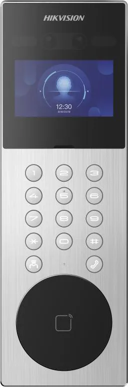 Post exterior videointerfon IP Hikvision DS-KD9203-ME6, recunoastere faciala, pin, card — Resigilat