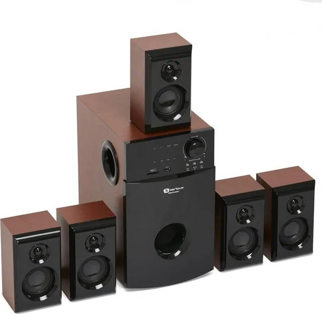 Boxe Serioux 5.1 SoundBoost HT5100C, 140W RMS, lemn