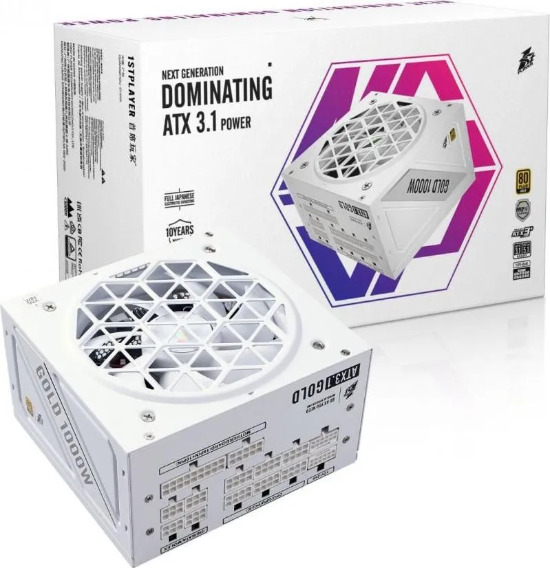 Sursa 1stPlayer NGDP White, 80+ Gold, 1000W