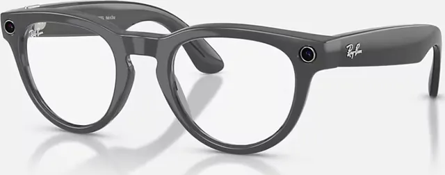 Ray-Ban Meta Headliner Gen 2 High Bridge Fit Shiny Asteroid Grey Clear/Emerald Transitions 50-23