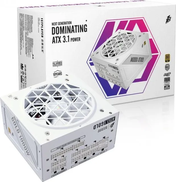 Sursa 1stPlayer NGDP Platinum White, 80+ Platinum, 1000W