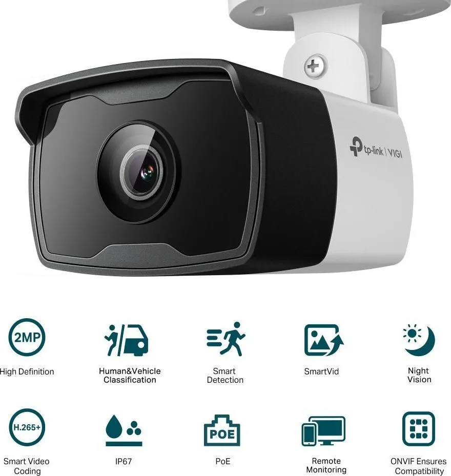 "TP-Link Camera IR de supraveghere Bullet pentru exterior VIGIC320I(4MM)