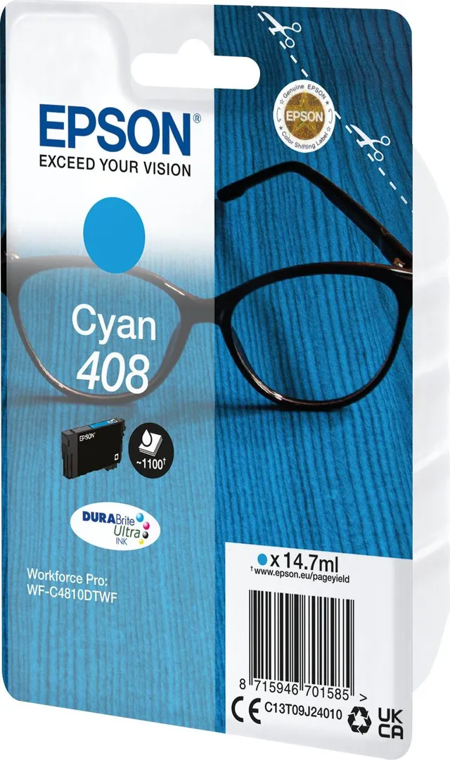 INK Singlepack Cyan 408 DURABrite Ultra Ink