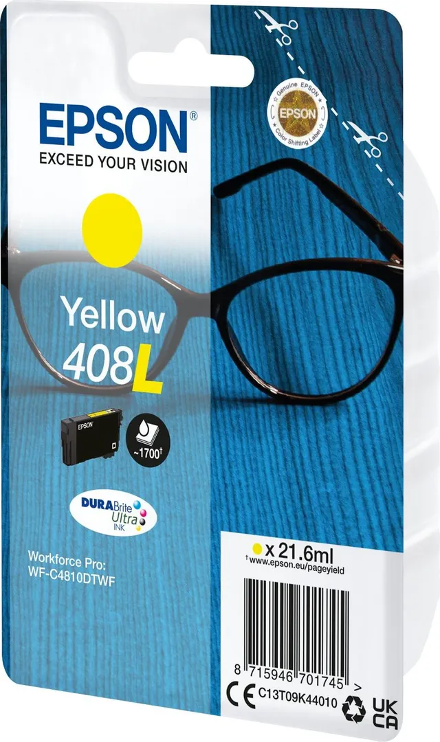 INK Singlepack Yellow 408L DURABrite Ultra Ink