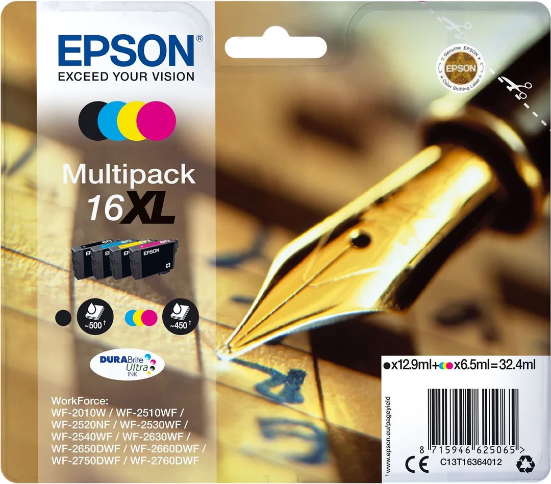 INK MPK 16XL BK, CY, MA, YE